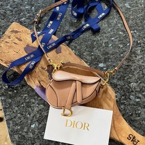 Dior Women's Beige Saddle Crossbody Bag